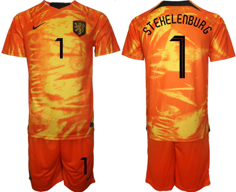 Men 2022 World Cup National Team Netherlands home orange 1 Soccer Jerseys